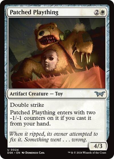 Patched Plaything (DSK) #24 Uncommon (Lightly Played) Duskmourn: House of Horror Magic: The Gathering: 2024