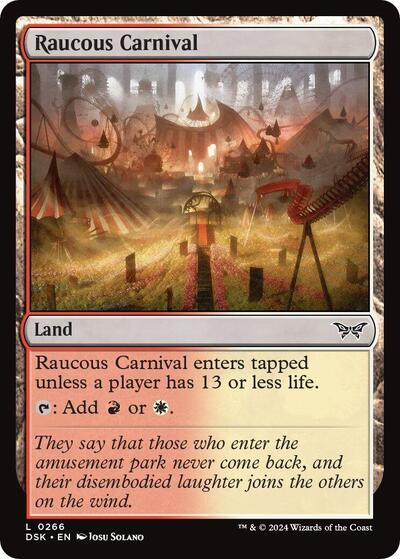 Raucous Carnival (DSK) #266 Land (Lightly Played) Duskmourn: House of Horror Magic: The Gathering: 2024