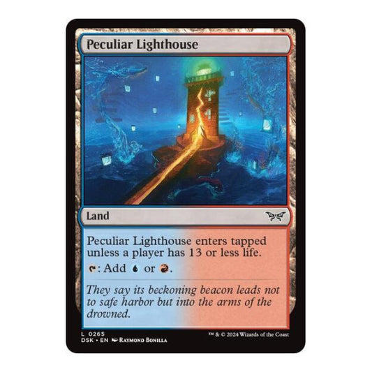 Peculiar Lighthouse (DSK) #265 Land (Lightly Played) Duskmourn: House of Horror Magic: The Gathering: 2024