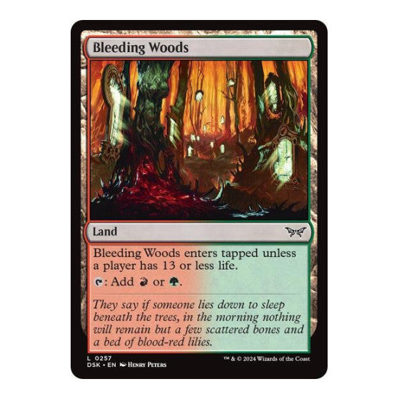 Bleeding Woods (DSK) #257 Land Duskmourn: House of Horror Magic: The Gathering: 2024