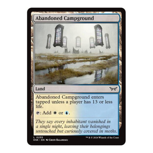 Abandoned Campground (DSK) #255 Land (Lightly Played) Duskmourn: House of Horror Magic: The Gathering: 2024
