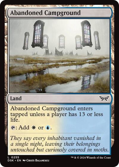Abandoned Campground (DSK) #255 Land (Lightly Played) Duskmourn: House of Horror Magic: The Gathering: 2024