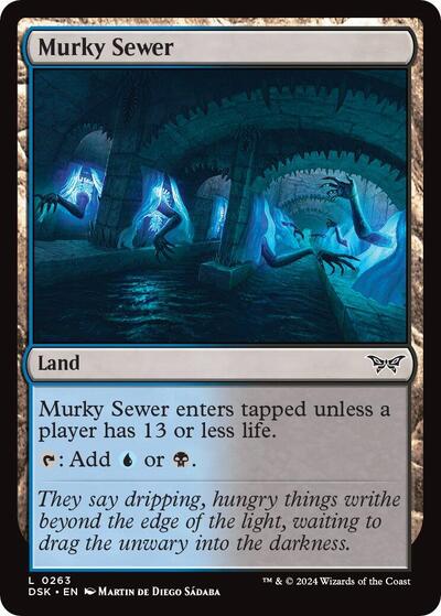 Murky Sewer (DSK) #263 Land (Lightly Played) Duskmourn: House of Horror Magic: The Gathering: 2024