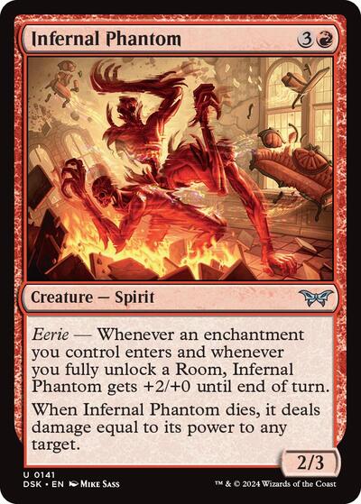 Infernal Phantom (DSK) #141 Uncommon (Lightly Played) Duskmourn: House of Horror Magic: The Gathering: 2024