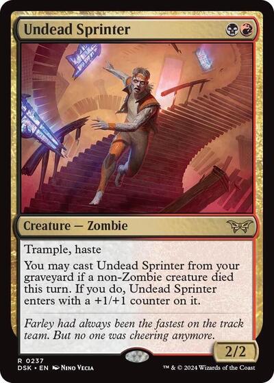 Undead Sprinter (DSK) #237 Rare Duskmourn: House of Horror Magic: The Gathering: 2024
