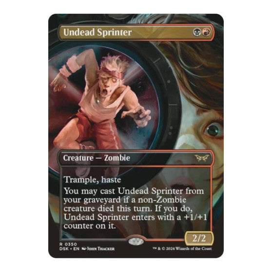 Undead Sprinter (Borderless) (DSK) #350 Rare (Lightly Played) Duskmourn: House of Horror Magic: The Gathering: 2024