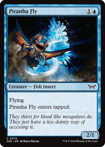 Piranha Fly (DSK) #70 Common (Foil Lightly Played) Duskmourn: House of Horror Magic: The Gathering: 2024