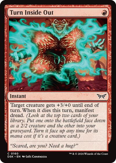 Turn Inside Out (DSK) #160 Common (Lightly Played) Duskmourn: House of Horror Magic: The Gathering: 2024