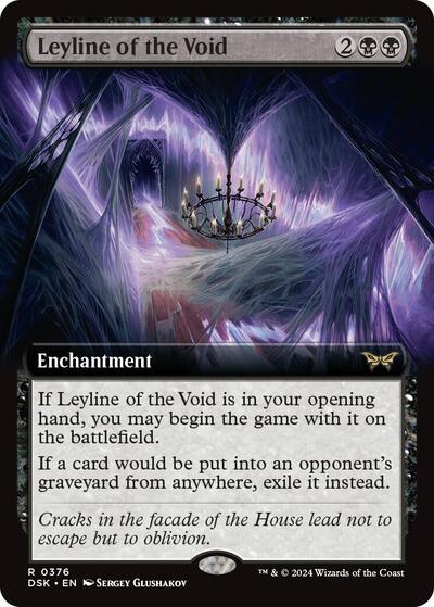 Leyline of the Void Extended Art (DSK) #376 Rare (Lightly Played) Duskmourn: House of Horror Magic: The Gathering: 2024