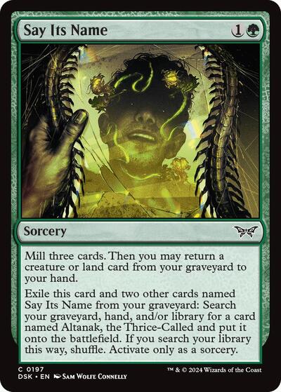 Say Its Name (DSK) #197 Common (Moderately Played) Duskmourn: House of Horror Magic: The Gathering: 2024