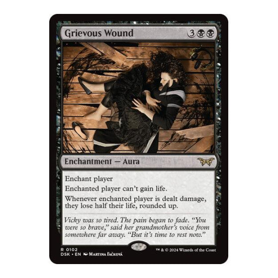 Grievous Wound (DSK) #102 Rare (Near Mint) Duskmourn: House of Horror Magic: The Gathering: 2024