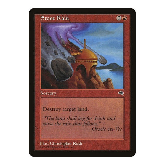 Stone Rain (TMP) #206 Common (Moderately Played) Tempest Magic: The Gathering: 1997