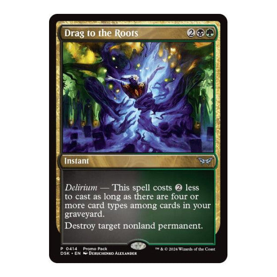 Drag to the Roots (PPDSK) #414 Promo (Lightly Played) Promo Pack: Duskmourn: House of Horror Magic: The Gathering: 2024