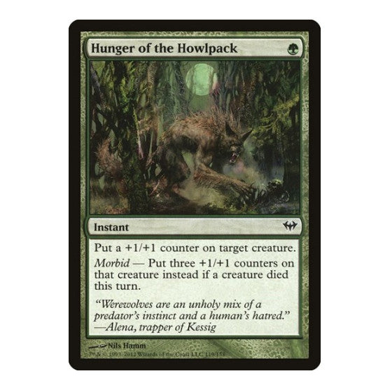 Hunger of the Howlpack (DKA) #119 Common (Lightly Played) Dark Ascension Magic: The Gathering: 2012