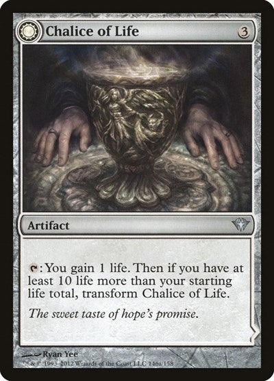 Chalice of Life (DKA) #146 Uncommon (Moderately Played) Dark Ascension Magic: The Gathering: 2012