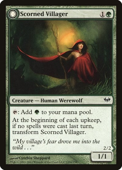 2012 Magic: Dark Ascension (DKA) - Scorned Villager (#125, Common)