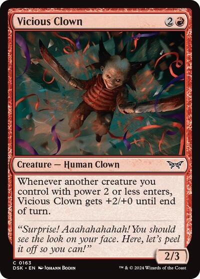 2024 Magic: Duskmourn: House of Horror (DSK) - Vicious Clown (#163, Common)