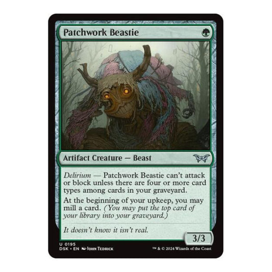 Patchwork Beastie (DSK) #195 Uncommon (Lightly Played) Duskmourn: House of Horror Magic: The Gathering: 2024