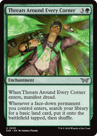Threats Around Every Corner (DSK) #200 Uncommon (Moderately Played) Duskmourn: House of Horror Magic: 2024