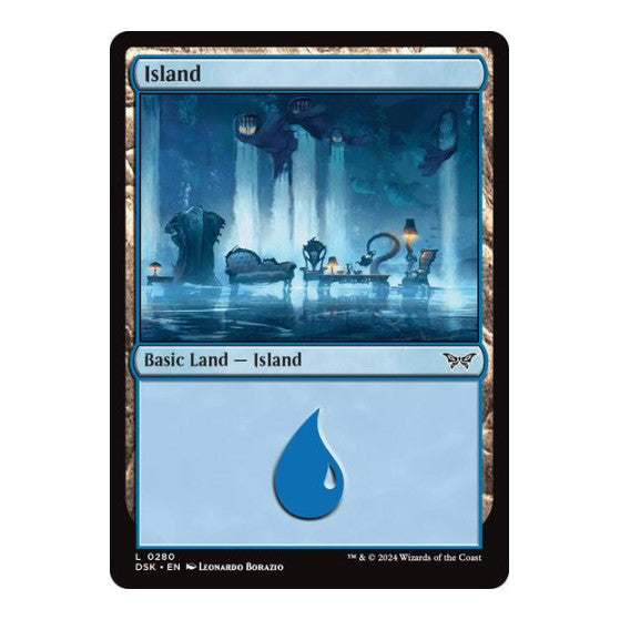 Island 0280 (DSK) #280 Land (Foil Lightly Played) Duskmourn: House of Horror Magic: The Gathering: 2024