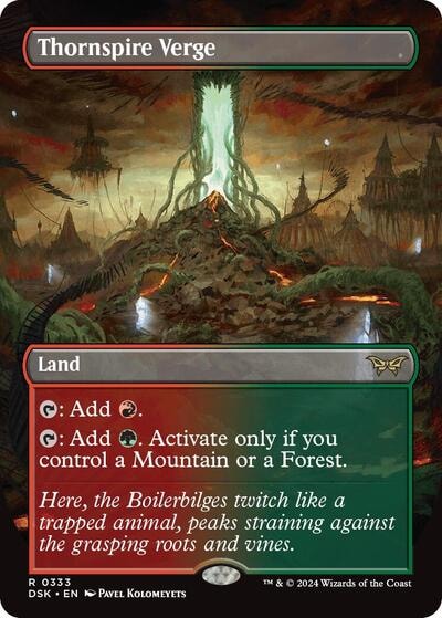 Thornspire Verge Borderless (DSK) #333 Rare (Near Mint) Duskmourn: House of Horror Magic: The Gathering: 2024