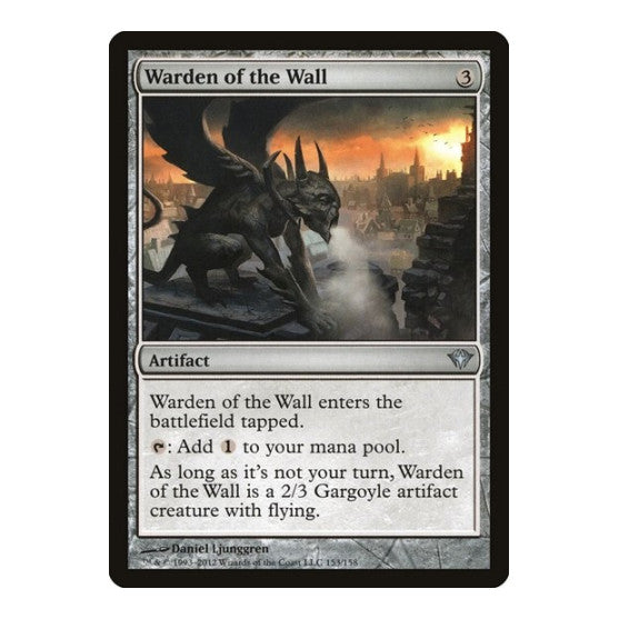 Warden of the Wall (DKA) #153 Uncommon (Lightly Played) Dark Ascension Magic: The Gathering: 2012
