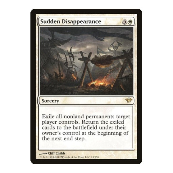 Sudden Disappearance (DKA) #23 Rare (Moderately Played) Dark Ascension Magic: The Gathering: 2012
