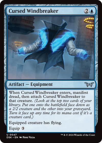 2024 Magic: Duskmourn: House of Horror (DSK) - Cursed Windbreaker (#47, Uncommon)