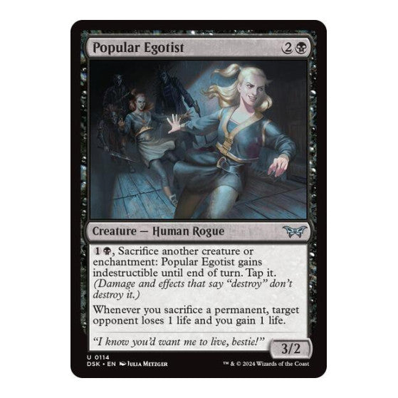 Popular Egotist (DSK) #114 Uncommon (Near Mint) Duskmourn: House of Horror Magic: The Gathering: 2024