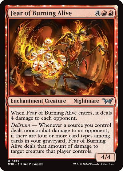 2024 Magic: Duskmourn: House of Horror (DSK) - Fear of Burning Alive (#135, Uncommon)