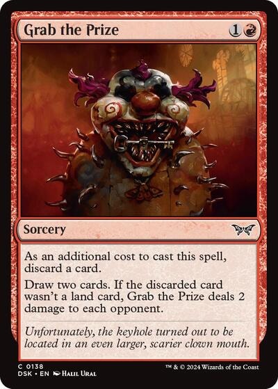 Grab the Prize (DSK) #138 Common (Lightly Played) Duskmourn: House of Horror Magic: The Gathering: 2024