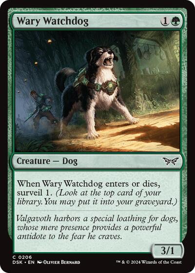 Wary Watchdog (DSK) #206 Common (Lightly Played) Duskmourn: House of Horror Magic: The Gathering: 2024