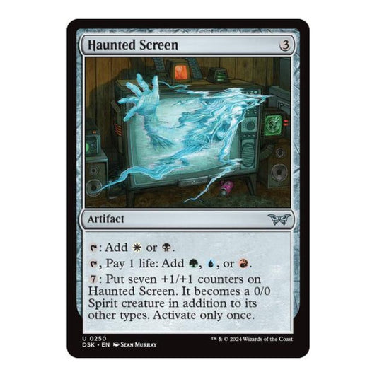 Haunted Screen (DSK) #250 Uncommon (Lightly Played) Duskmourn: House of Horror Magic: The Gathering: 2024