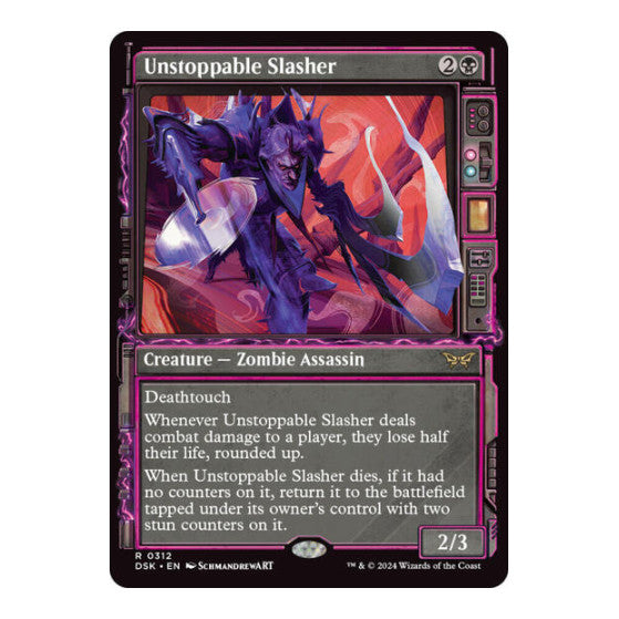 Unstoppable Slasher Showcase (DSK) #312 Rare (Near Mint) Duskmourn: House of Horror Magic: The Gathering: 2024