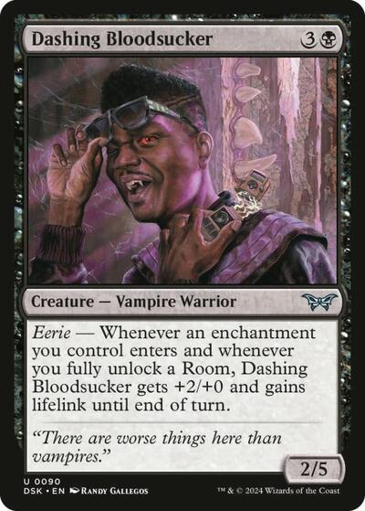 Dashing Bloodsucker (DSK) #90 Uncommon (Near Mint) Duskmourn: House of Horror Magic: The Gathering: 2024