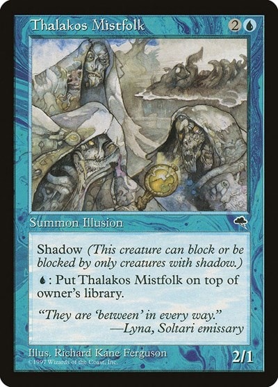 Thalakos Mistfolk (TMP) #93 Common (Lightly Played) Tempest Magic: The Gathering: 1997