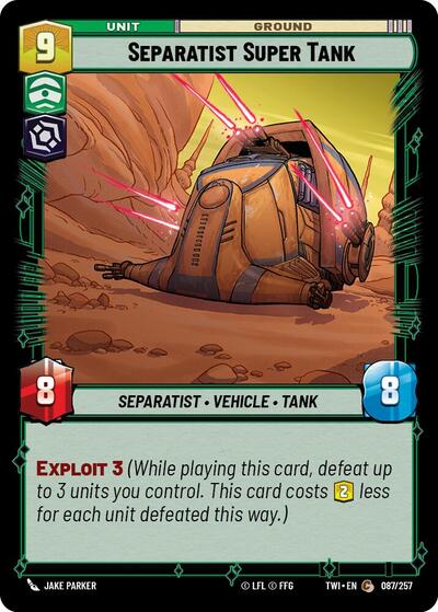 Separatist Super Tank (TWI) #087/257 Common Twilight of the Republic Star Wars: Unlimited: 2024