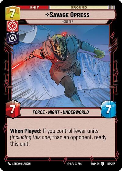 Savage Opress Monster (TWI) #137/257 Uncommon (Near Mint) Twilight of the Republic Star Wars: Unlimited: 2024