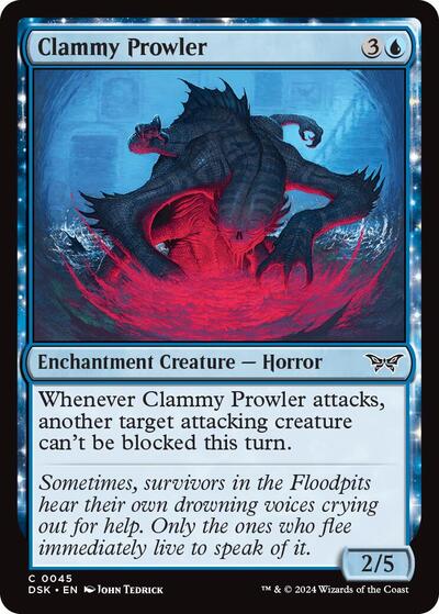 Clammy Prowler (DSK) #45 Common (Lightly Played) Duskmourn: House of Horror Magic: The Gathering: 2024