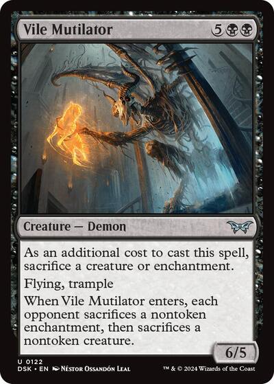 Vile Mutilator (DSK) #122 Uncommon (Foil Lightly Played) Duskmourn: House of Horror Magic: The Gathering: 2024