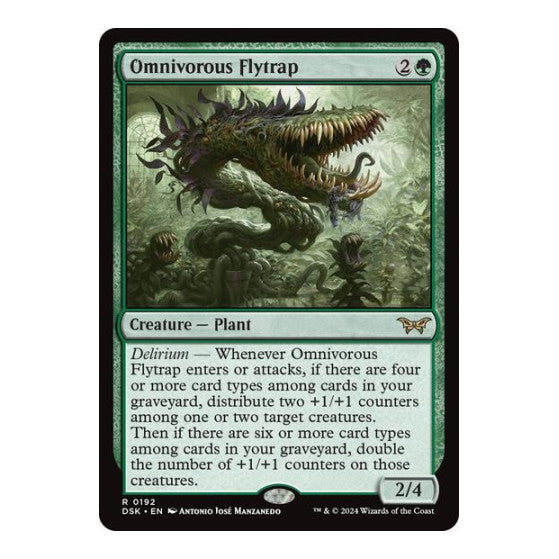 Omnivorous Flytrap (DSK) #192 Rare (Lightly Played) Duskmourn: House of Horror Magic: The Gathering: 2024