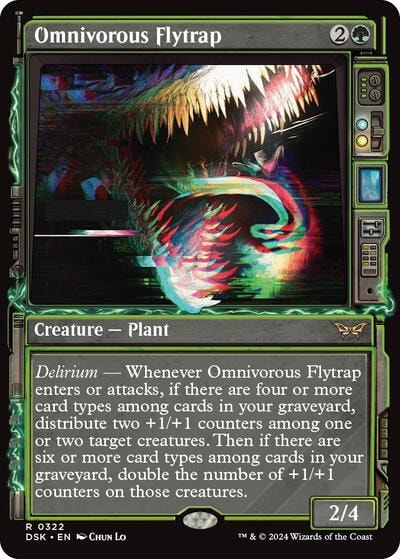 Omnivorous Flytrap Showcase (DSK) #322 Rare (Lightly Played) Duskmourn: House of Horror Magic: The Gathering: 2024
