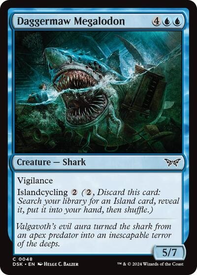 Daggermaw Megalodon (DSK) #48 Common (Lightly Played) Duskmourn: House of Horror Magic: The Gathering: 2024