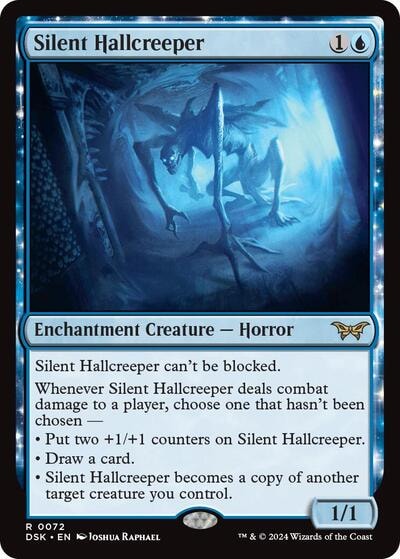 Silent Hallcreeper (DSK) #72 Rare (Foil Near Mint) Duskmourn: House of Horror Magic: The Gathering: 2024