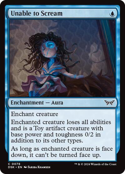 Unable to Scream (DSK) #78 Common (Lightly Played) Duskmourn: House of Horror Magic: The Gathering: 2024