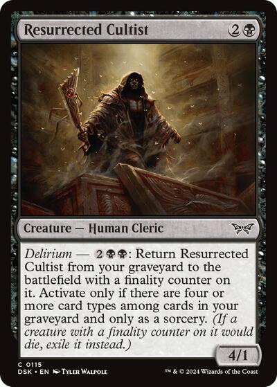 Resurrected Cultist (DSK) #115 Common Duskmourn: House of Horror Magic: 2024
