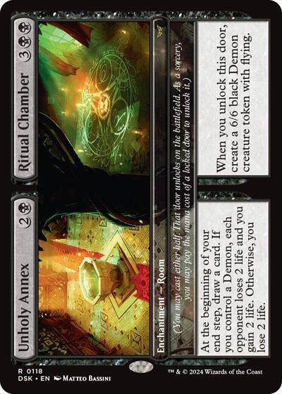 Unholy Annex Ritual Chamber (DSK) #118 Rare (Near Mint) Duskmourn: House of Horror Magic: The Gathering: 2024