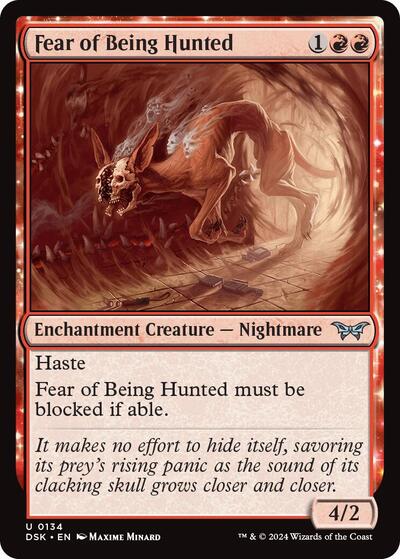 Fear of Being Hunted (DSK) #134 Uncommon (Lightly Played) Duskmourn: House of Horror Magic: The Gathering: 2024