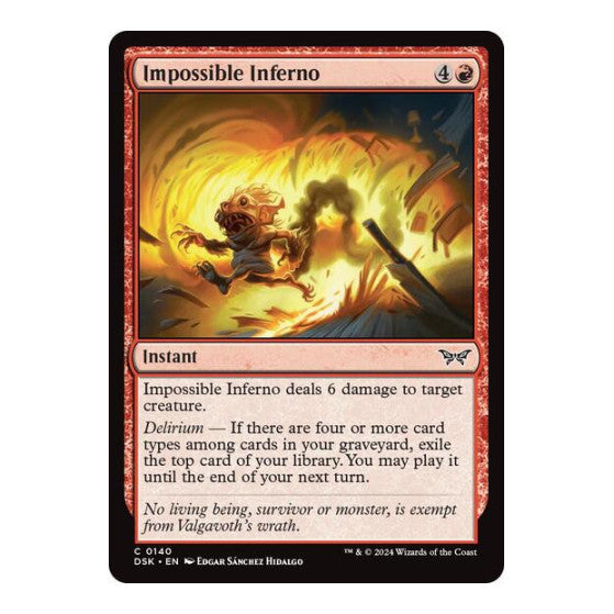 Impossible Inferno (DSK) #140 Common Duskmourn: House of Horror Magic: The Gathering: 2024
