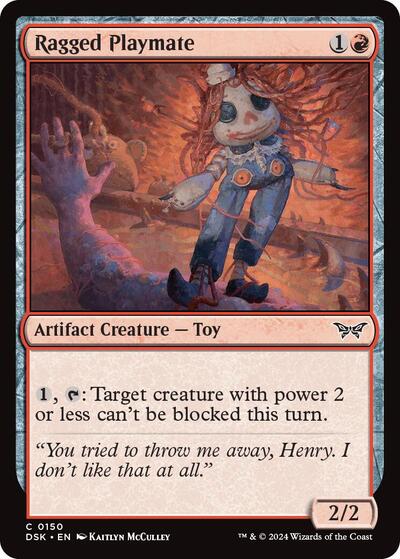 Ragged Playmate (DSK) #150 Common (Lightly Played) Duskmourn: House of Horror Magic: The Gathering: 2024